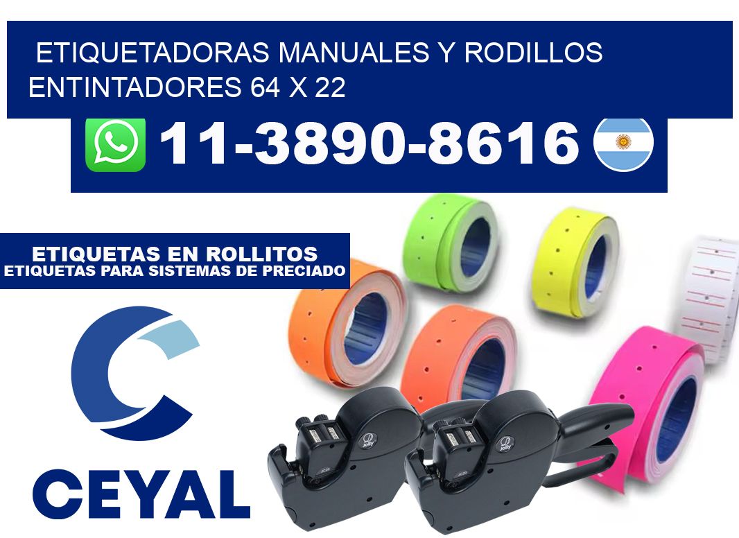 Etiquetadoras manuales y rodillos entintadores 64 x 22