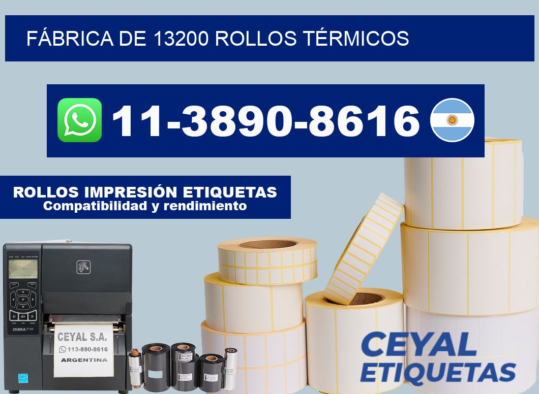 FÁBRICA DE 13200 ROLLOS TÉRMICOS
