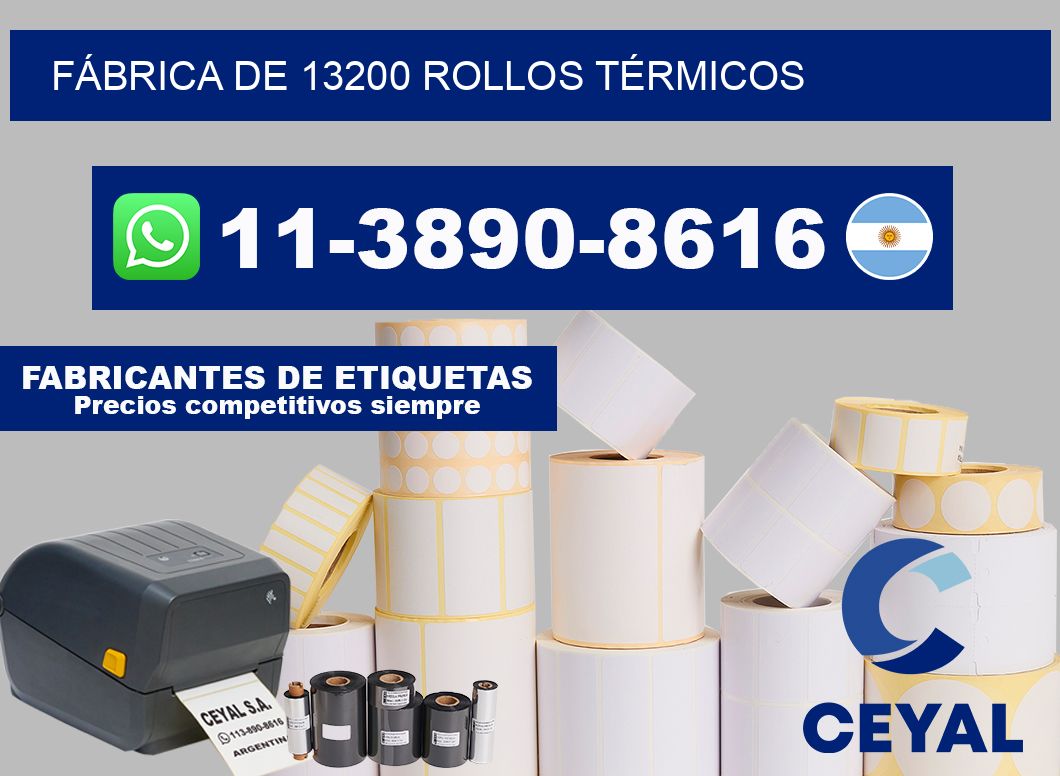 FÁBRICA DE 13200 ROLLOS TÉRMICOS