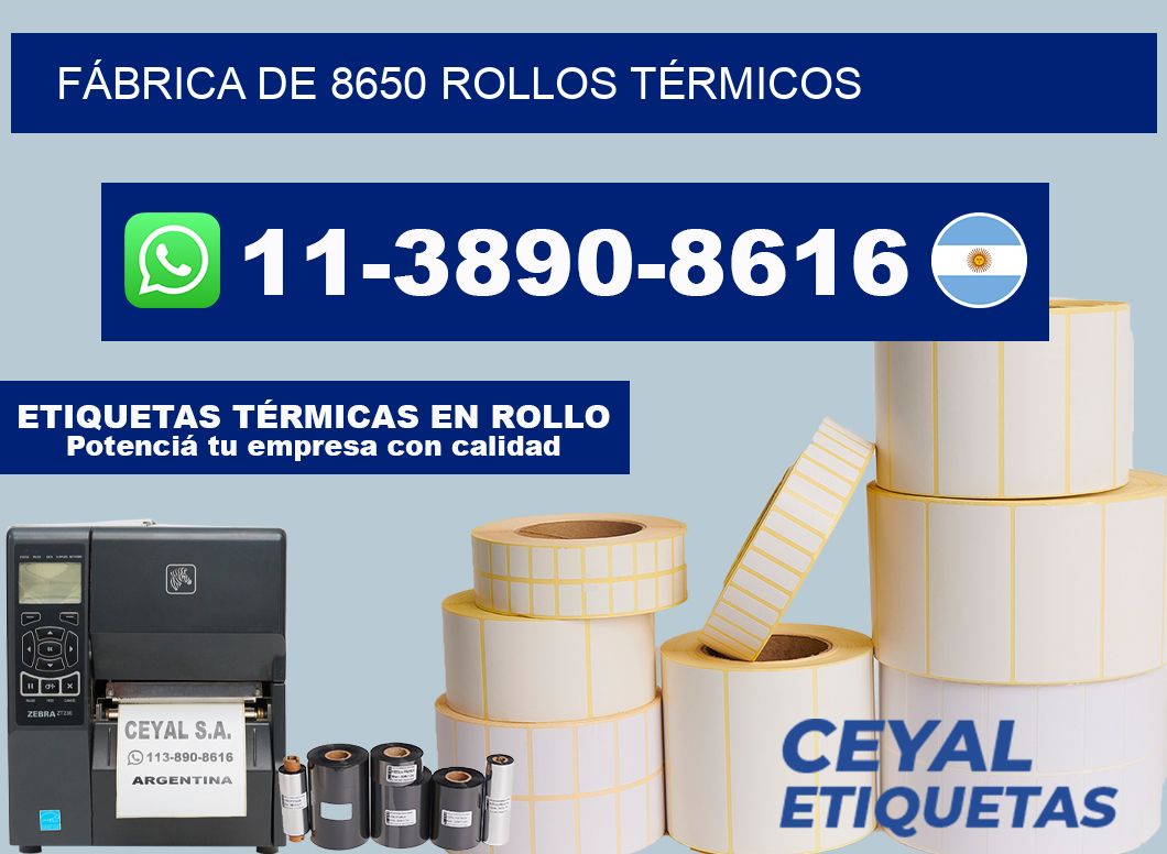 FÁBRICA DE 8650 ROLLOS TÉRMICOS