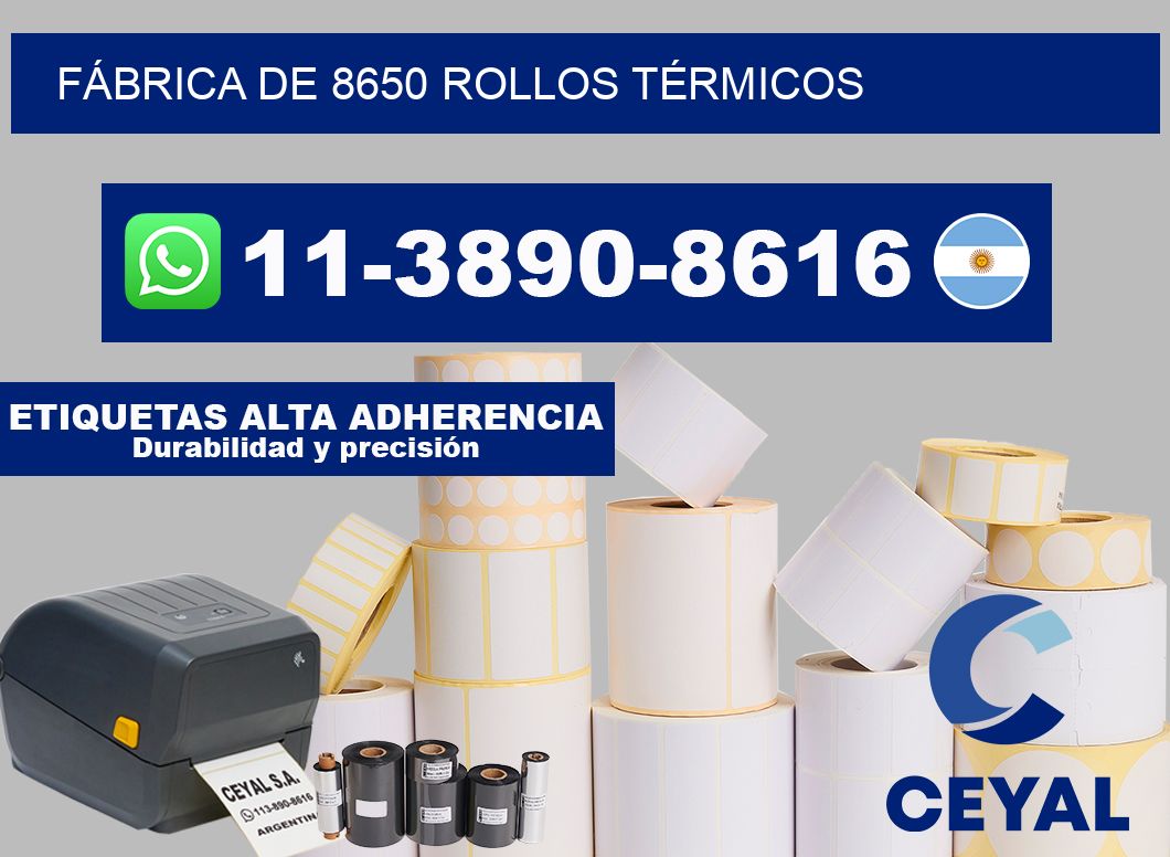 FÁBRICA DE 8650 ROLLOS TÉRMICOS