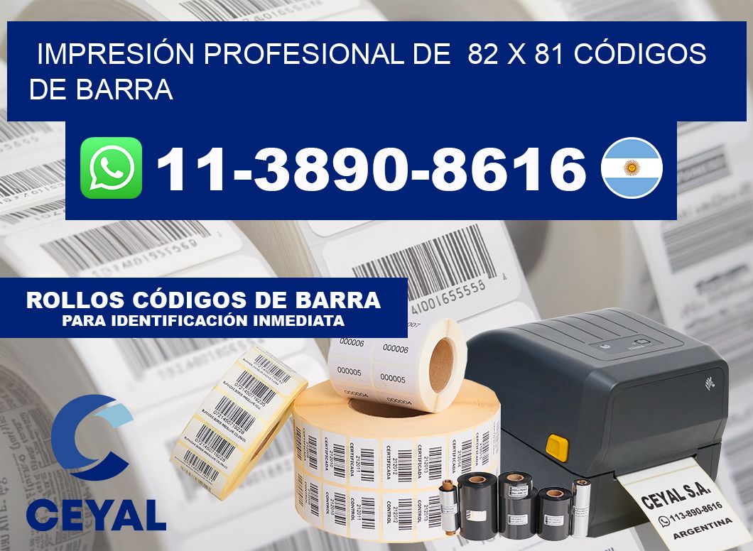 IMPRESIÓN PROFESIONAL DE  82 x 81 CÓDIGOS DE BARRA