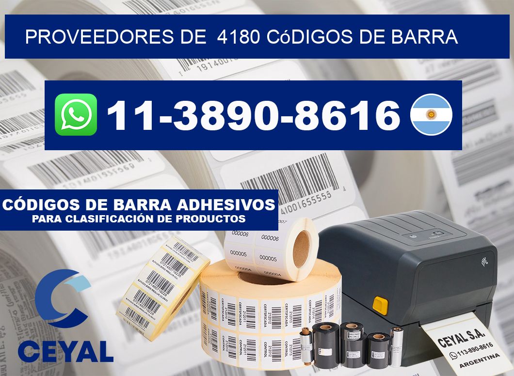 Proveedores de 4180 códigos de barra