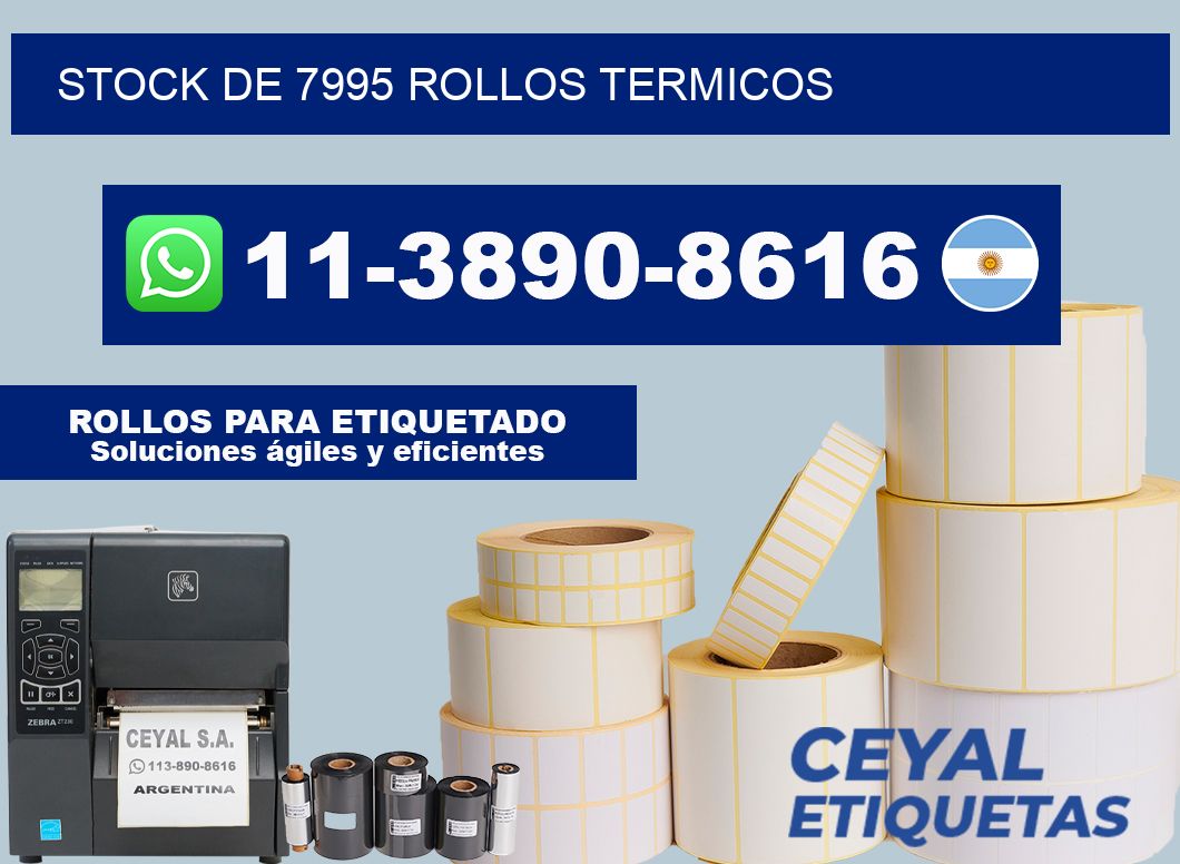 STOCK DE 7995 ROLLOS TERMICOS