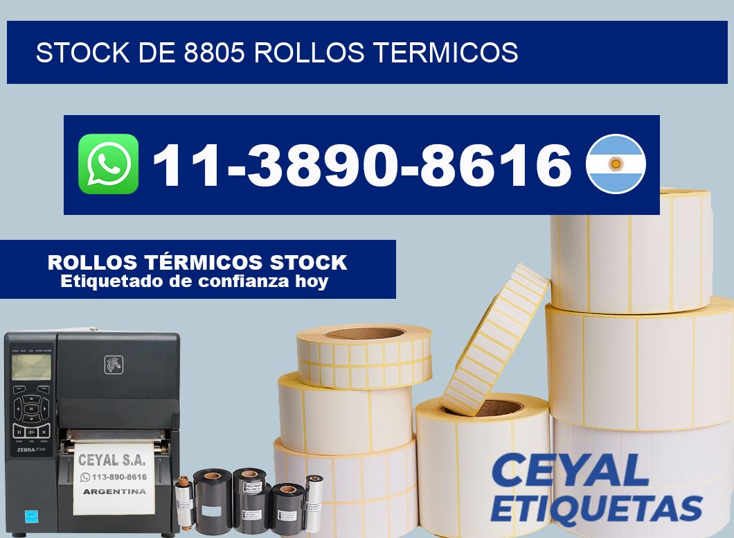 STOCK DE 8805 ROLLOS TERMICOS