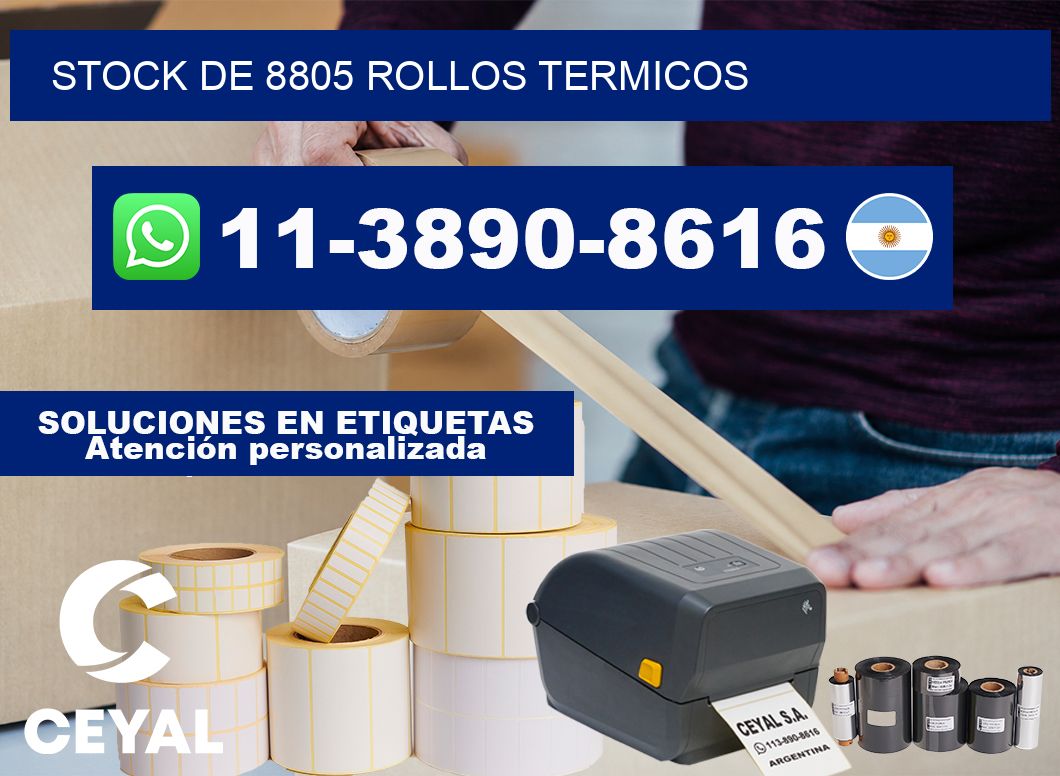 STOCK DE 8805 ROLLOS TERMICOS