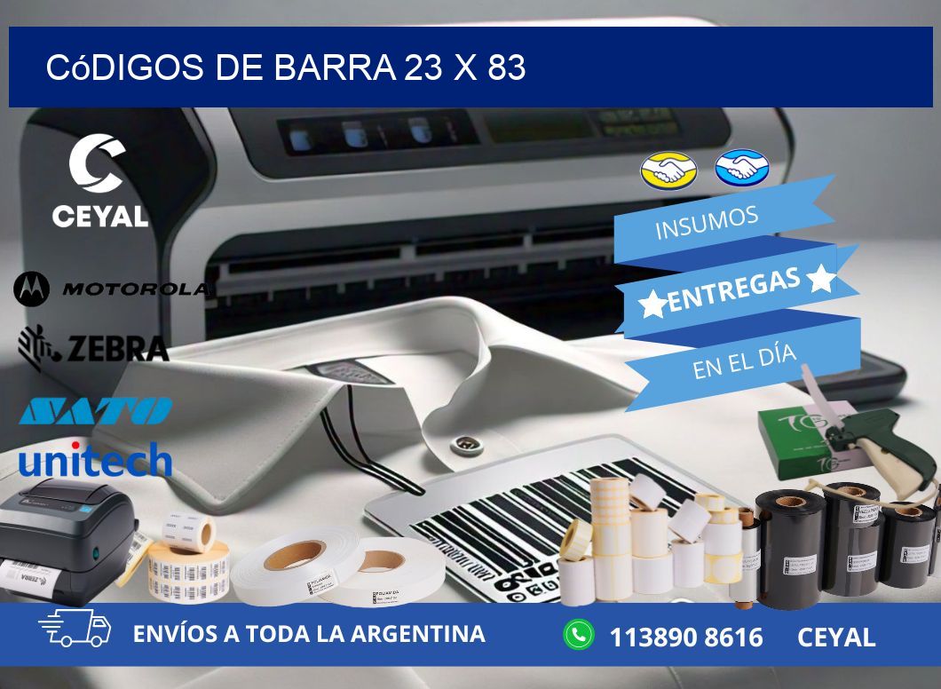 códigos de barra 23 x 83