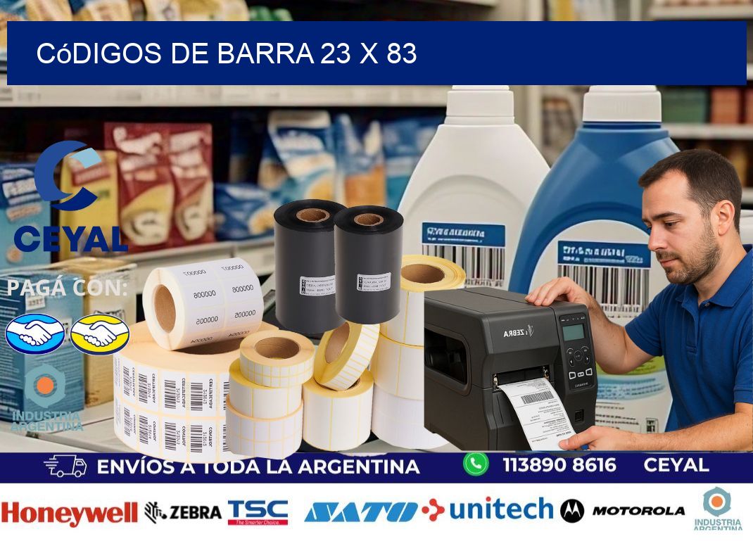 códigos de barra 23 x 83
