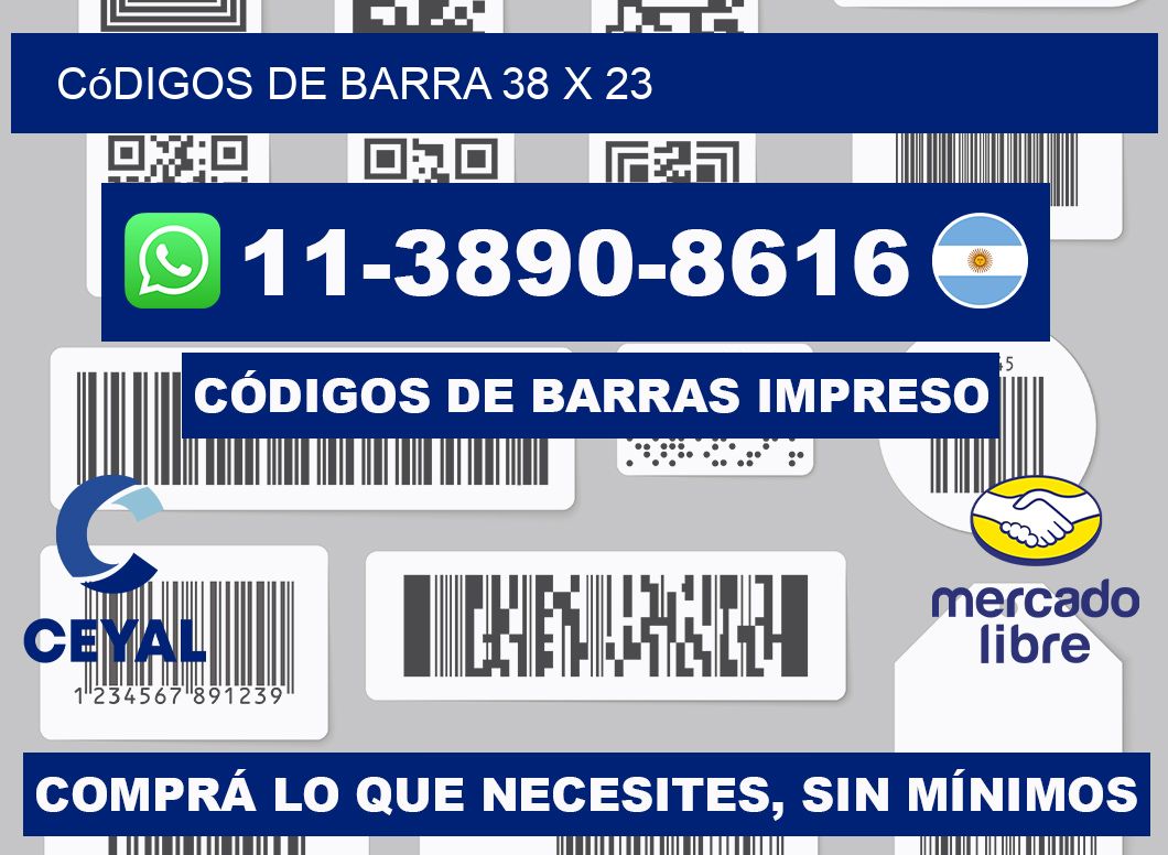 códigos de barra 38 x 23