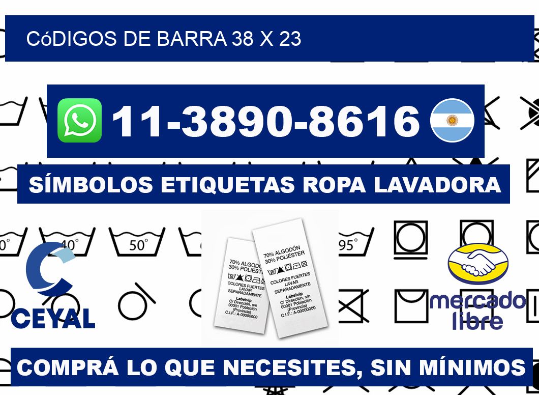 códigos de barra 38 x 23