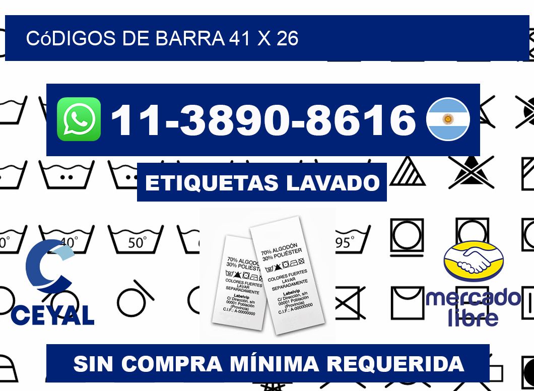 códigos de barra 41 x 26