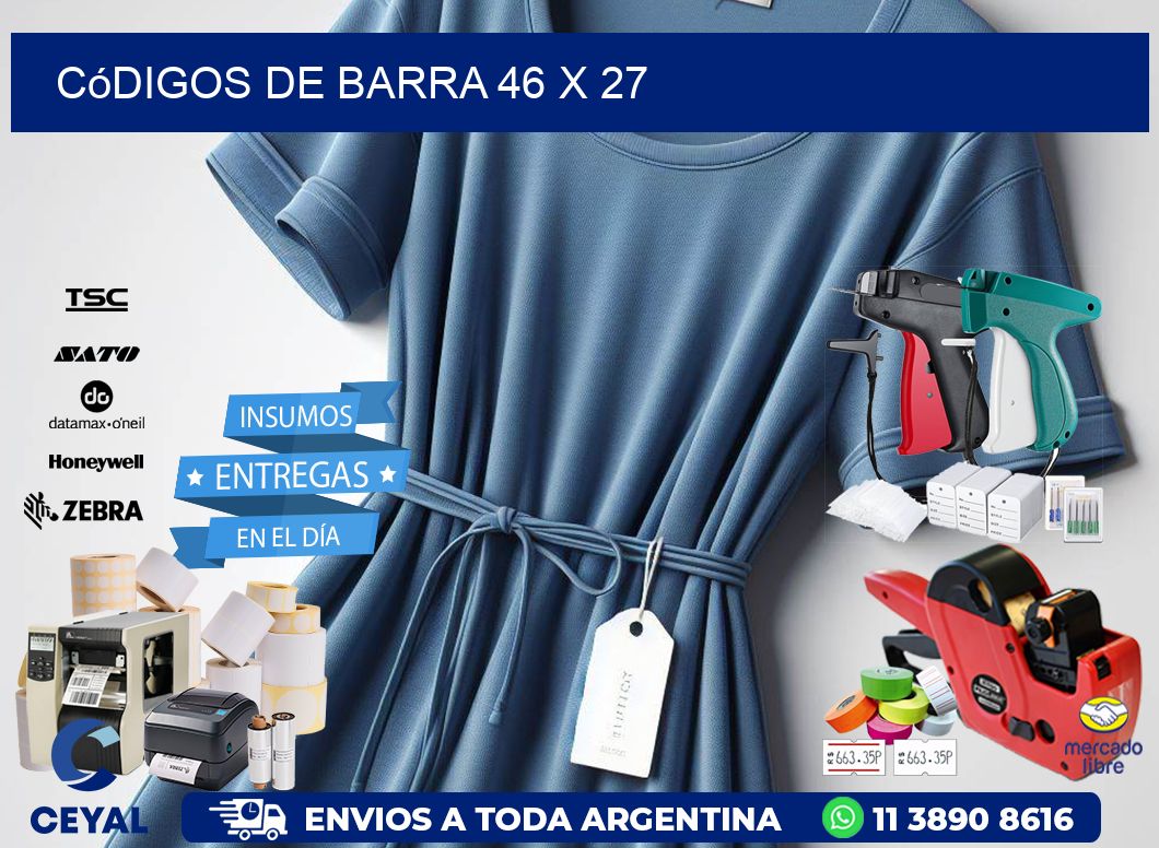 códigos de barra 46 x 27
