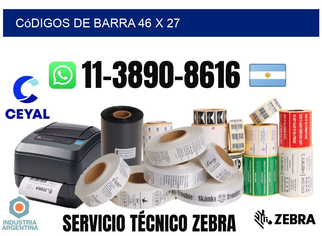 códigos de barra 46 x 27