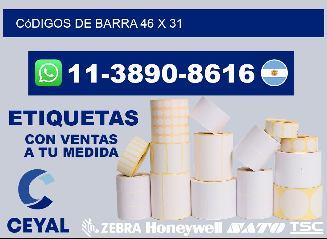 códigos de barra 46 x 31
