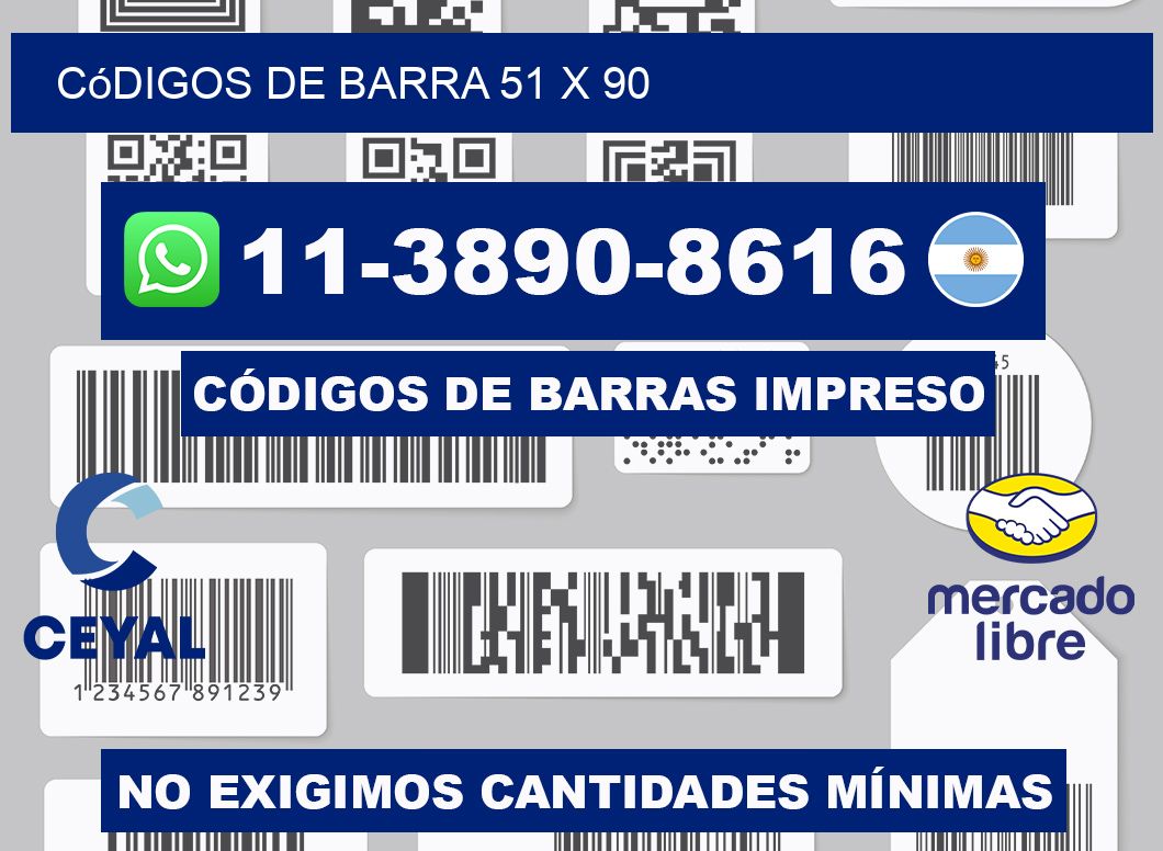 códigos de barra 51 x 90