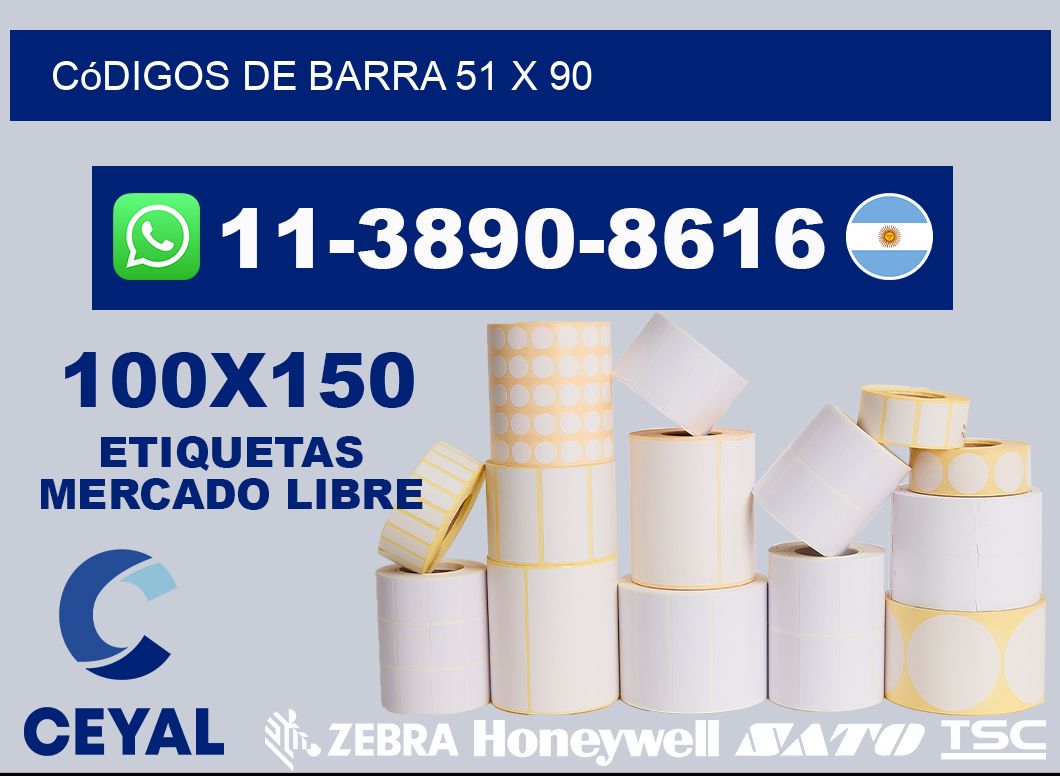 códigos de barra 51 x 90