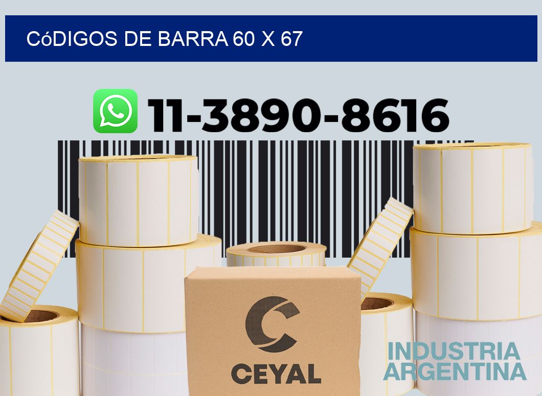 códigos de barra 60 x 67