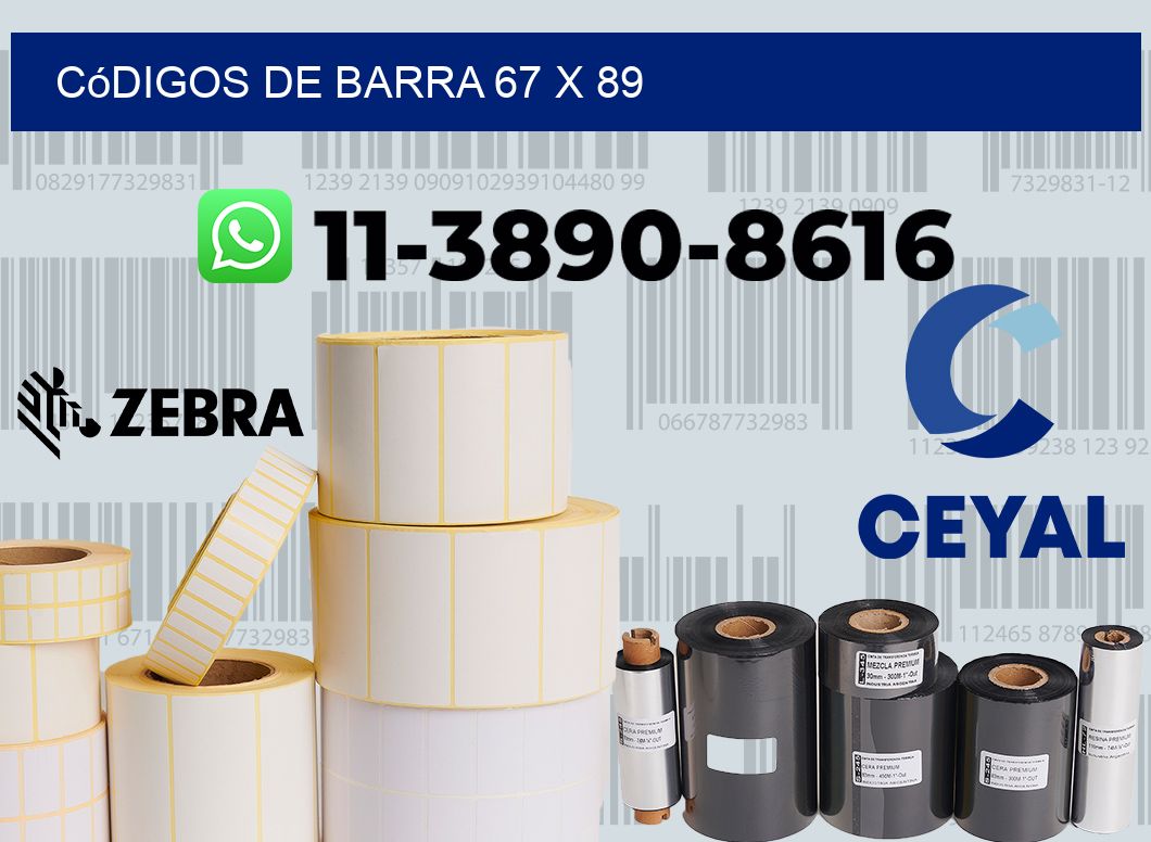 códigos de barra 67 x 89