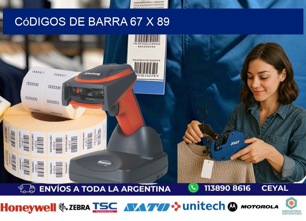 códigos de barra 67 x 89