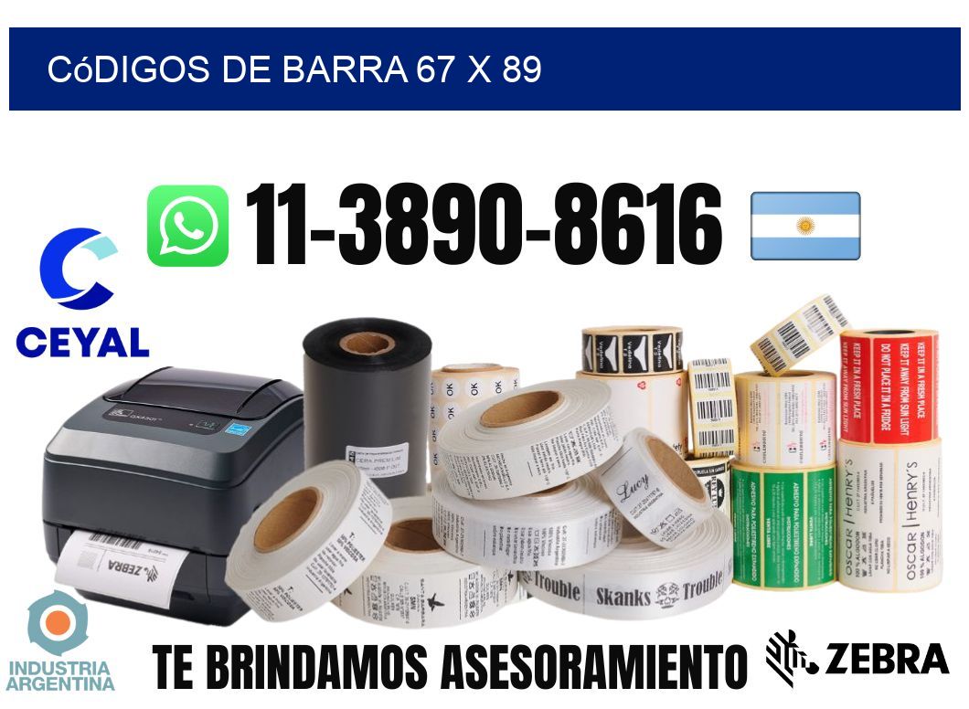 códigos de barra 67 x 89