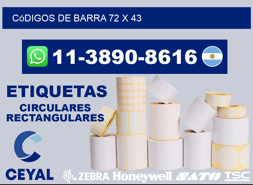 códigos de barra 72 x 43