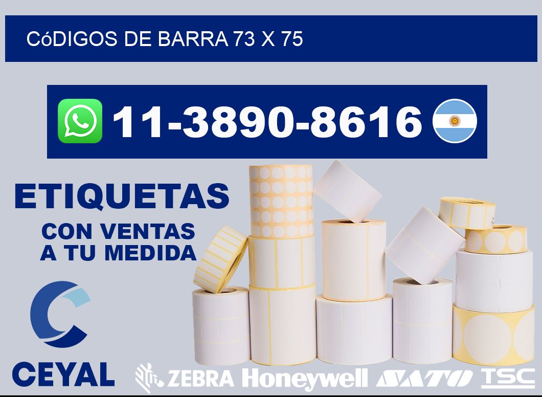 códigos de barra 73 x 75