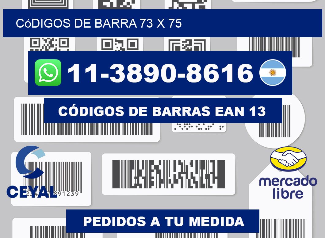 códigos de barra 73 x 75