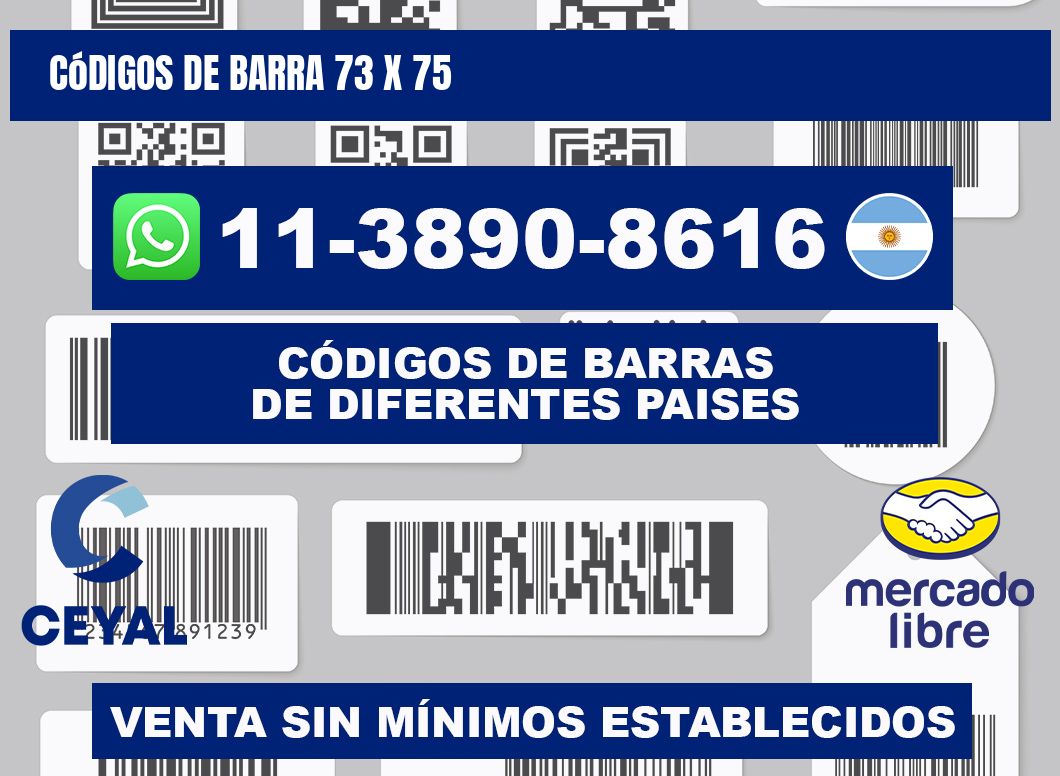 códigos de barra 73 x 75