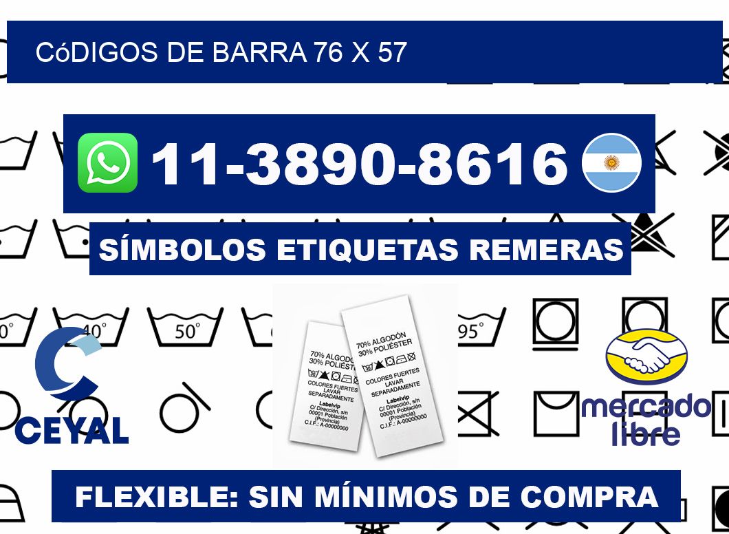 códigos de barra 76 x 57
