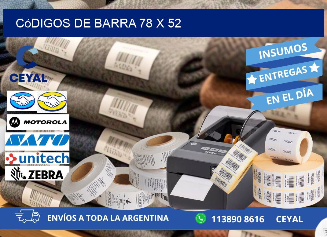 códigos de barra 78 x 52