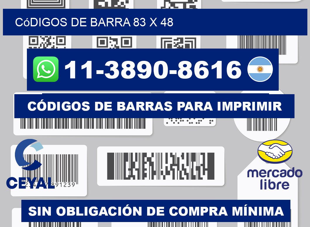 códigos de barra 83 x 48