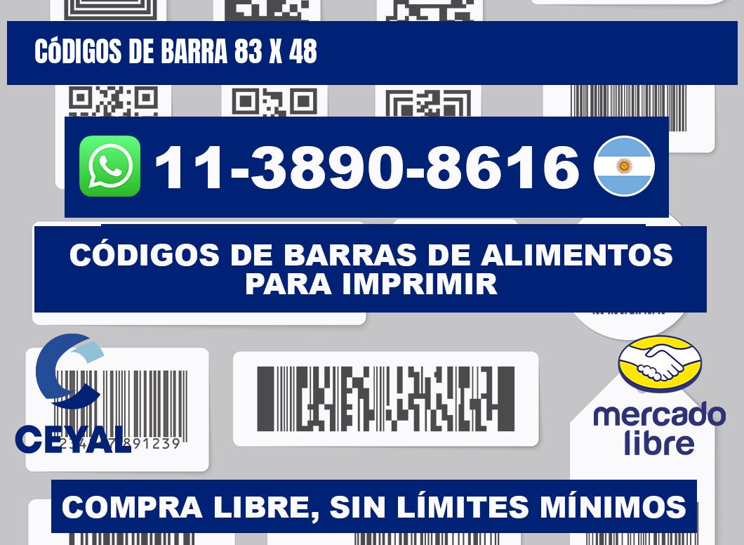 códigos de barra 83 x 48