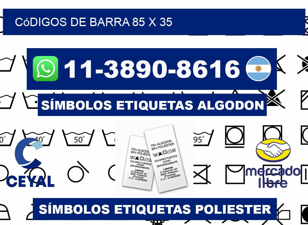 códigos de barra 85 x 35