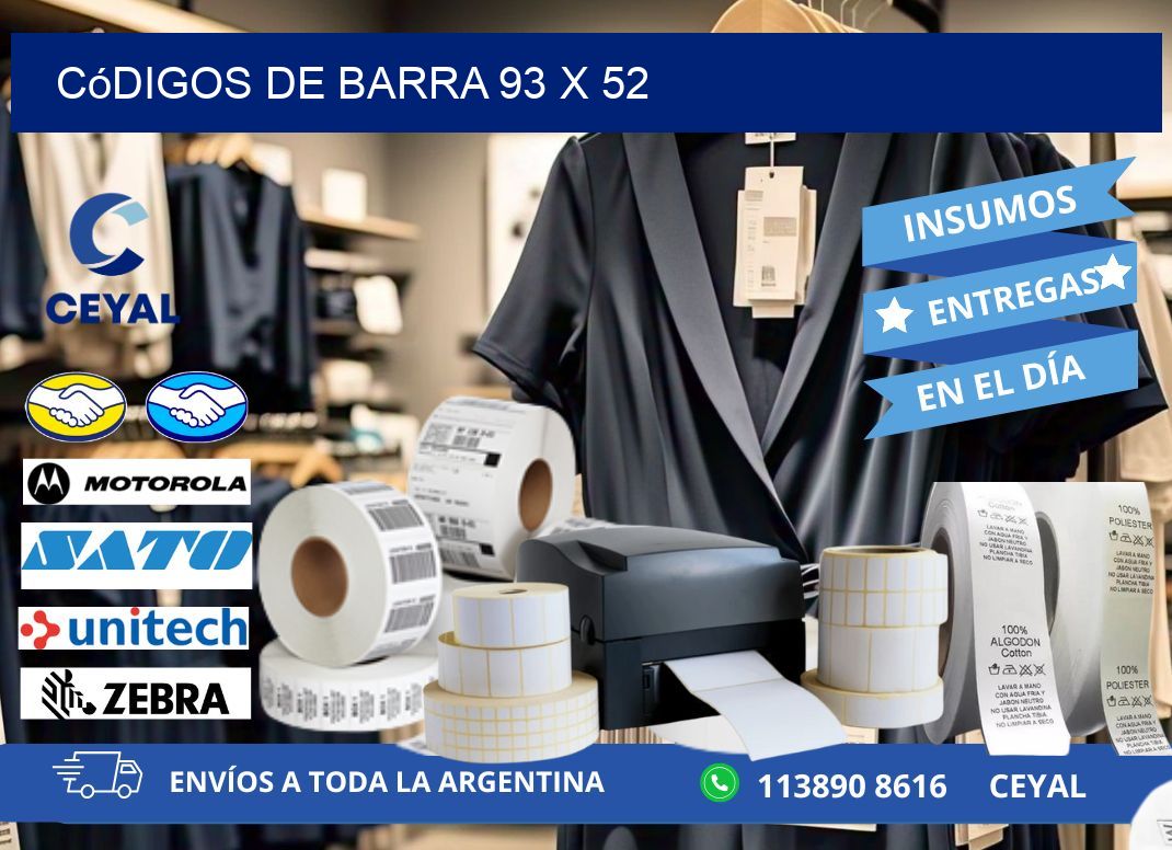 códigos de barra 93 x 52