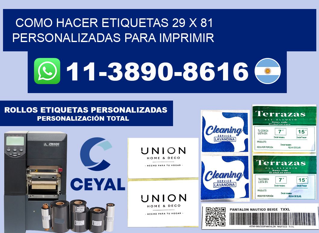 como hacer etiquetas 29 x 81 personalizadas para imprimir