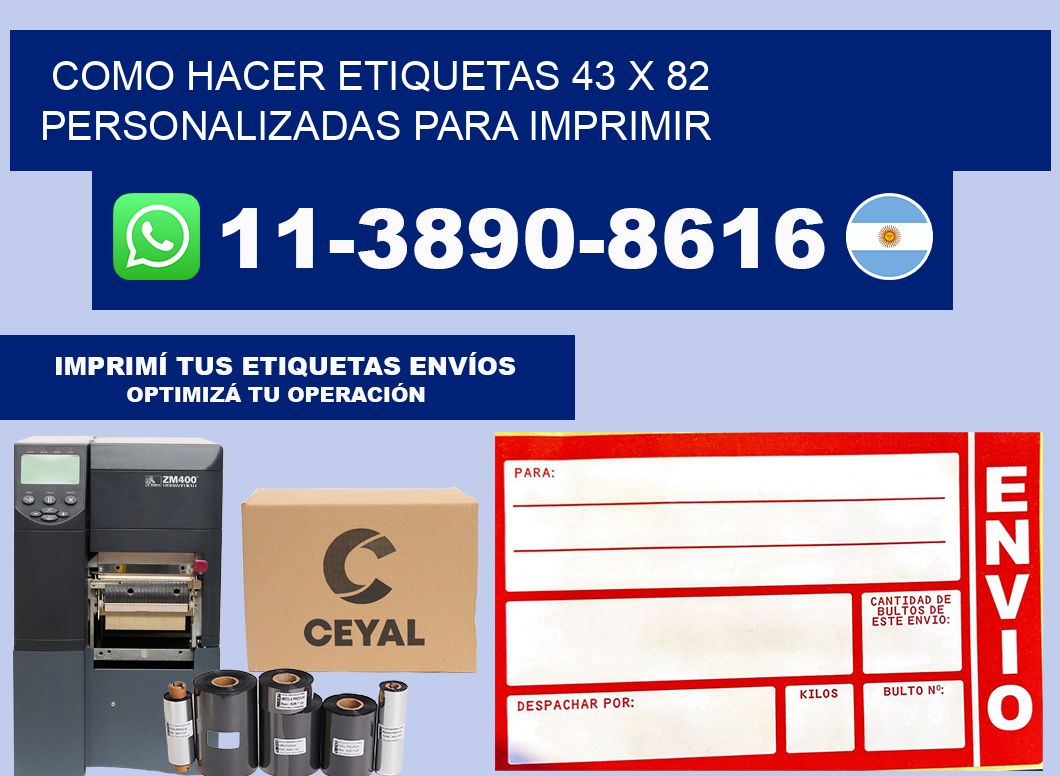 como hacer etiquetas 43 x 82 personalizadas para imprimir