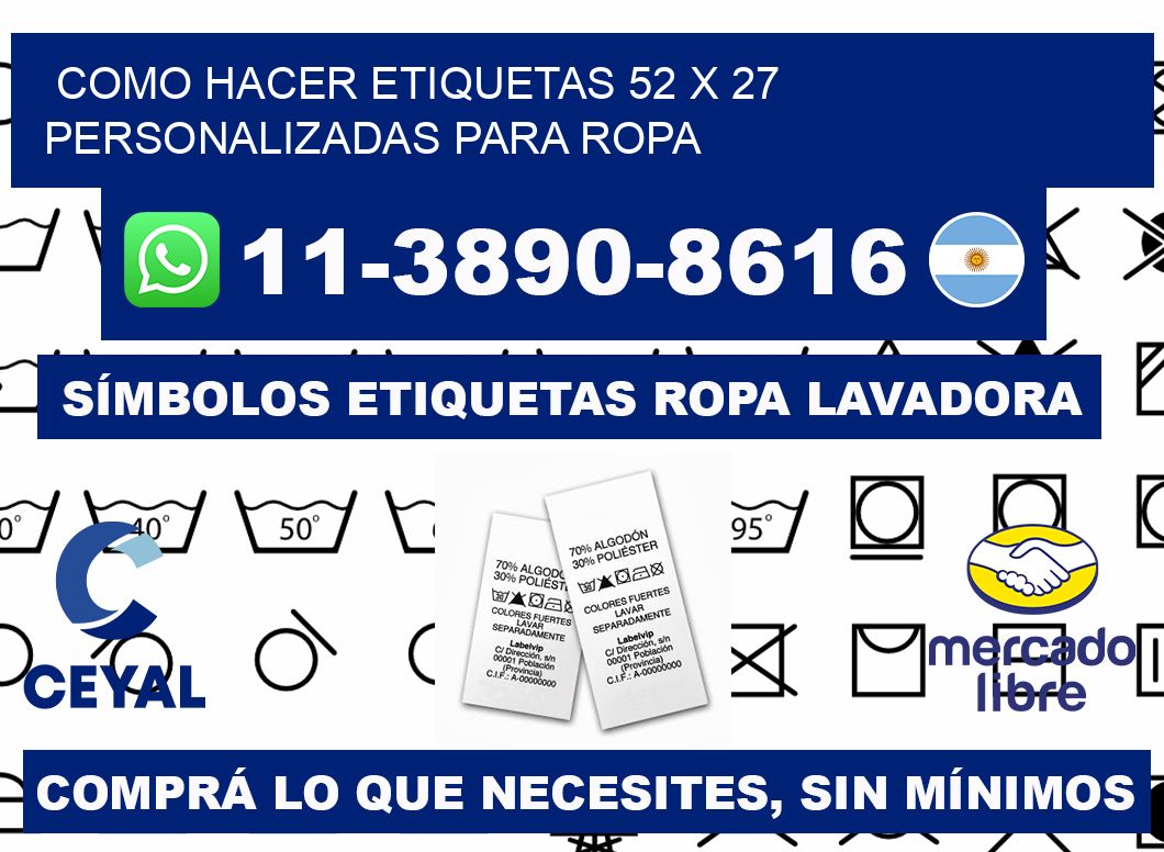 como hacer etiquetas 52 x 27 personalizadas para ropa