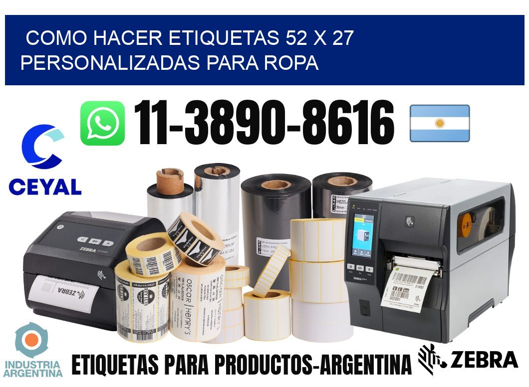como hacer etiquetas 52 x 27 personalizadas para ropa
