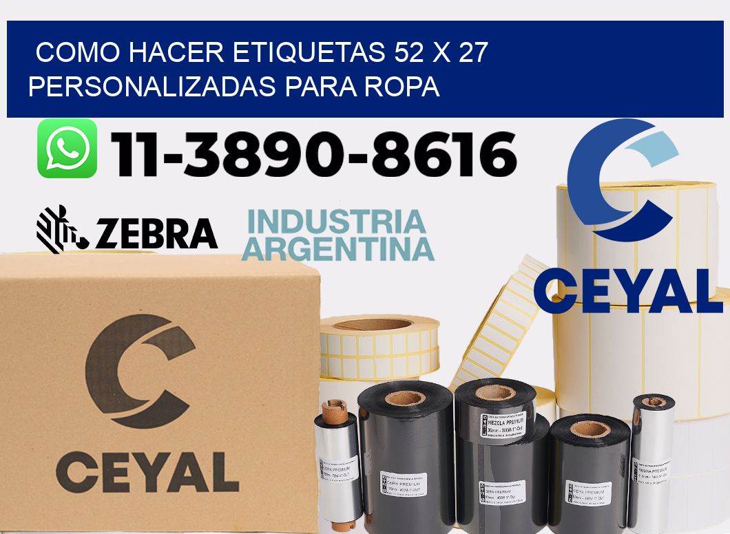 como hacer etiquetas 52 x 27 personalizadas para ropa