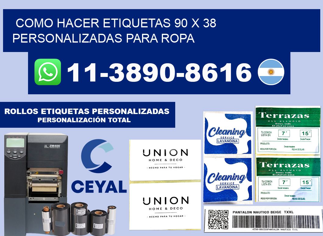 como hacer etiquetas 90 x 38 personalizadas para ropa