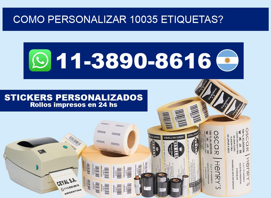 como personalizar 10035 etiquetas?