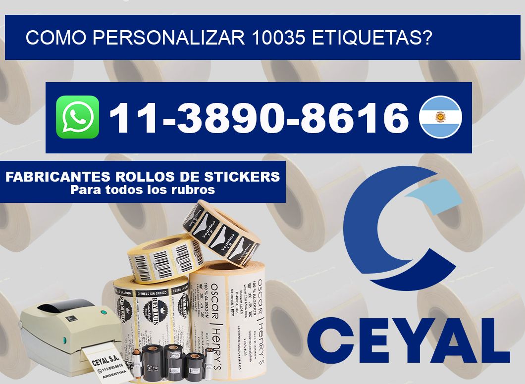 como personalizar 10035 etiquetas?