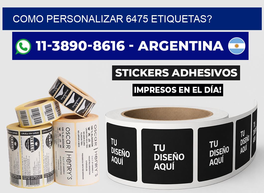 como personalizar 6475 etiquetas?