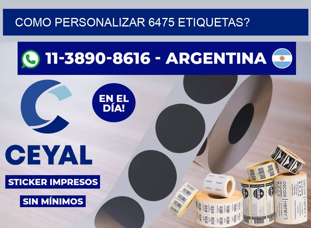 como personalizar 6475 etiquetas?
