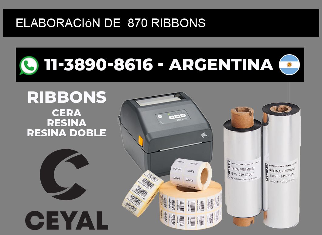 elaboración de  870 ribbons