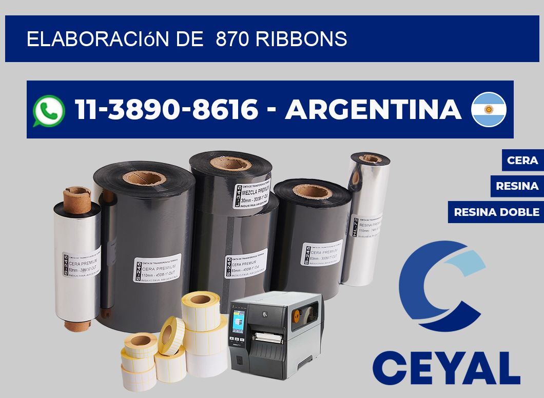 elaboración de  870 ribbons