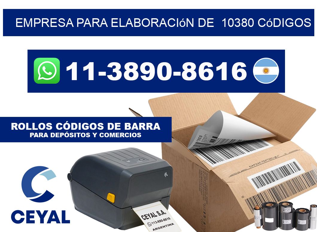 empresa para elaboración de  10380 códigos