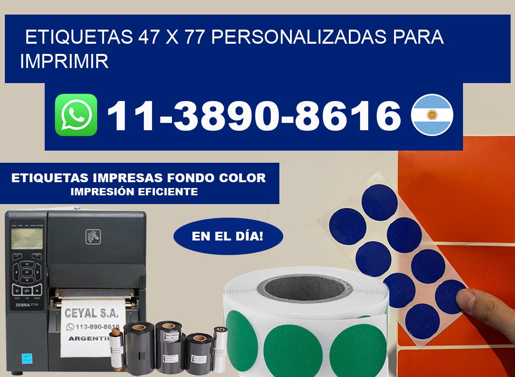 etiquetas 47 x 77 personalizadas para imprimir