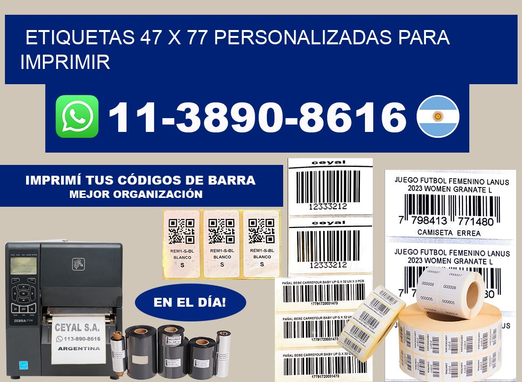 etiquetas 47 x 77 personalizadas para imprimir