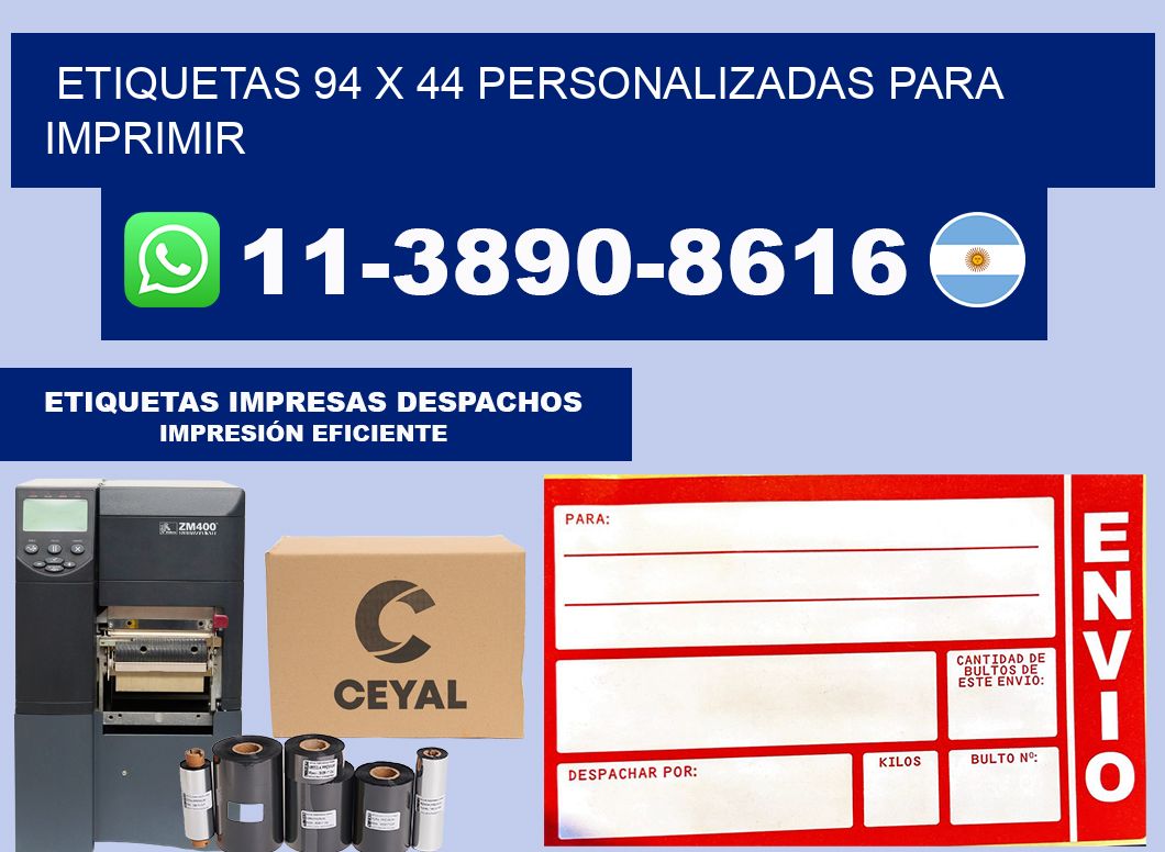 etiquetas 94 x 44 personalizadas para imprimir